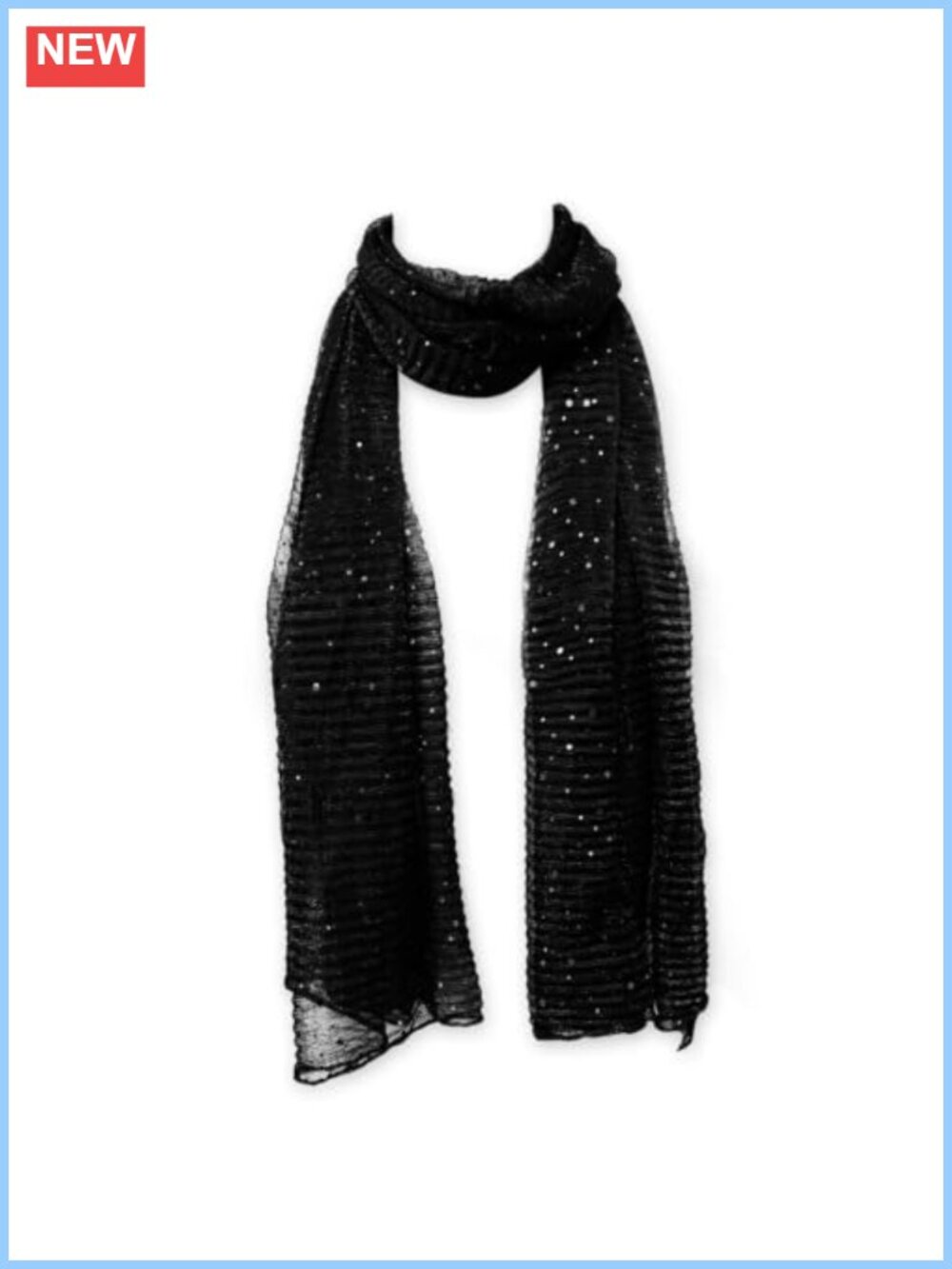 Sequin Scarf Women Long Satin Neck Waist Shawl Wrap Lightweight Polyester